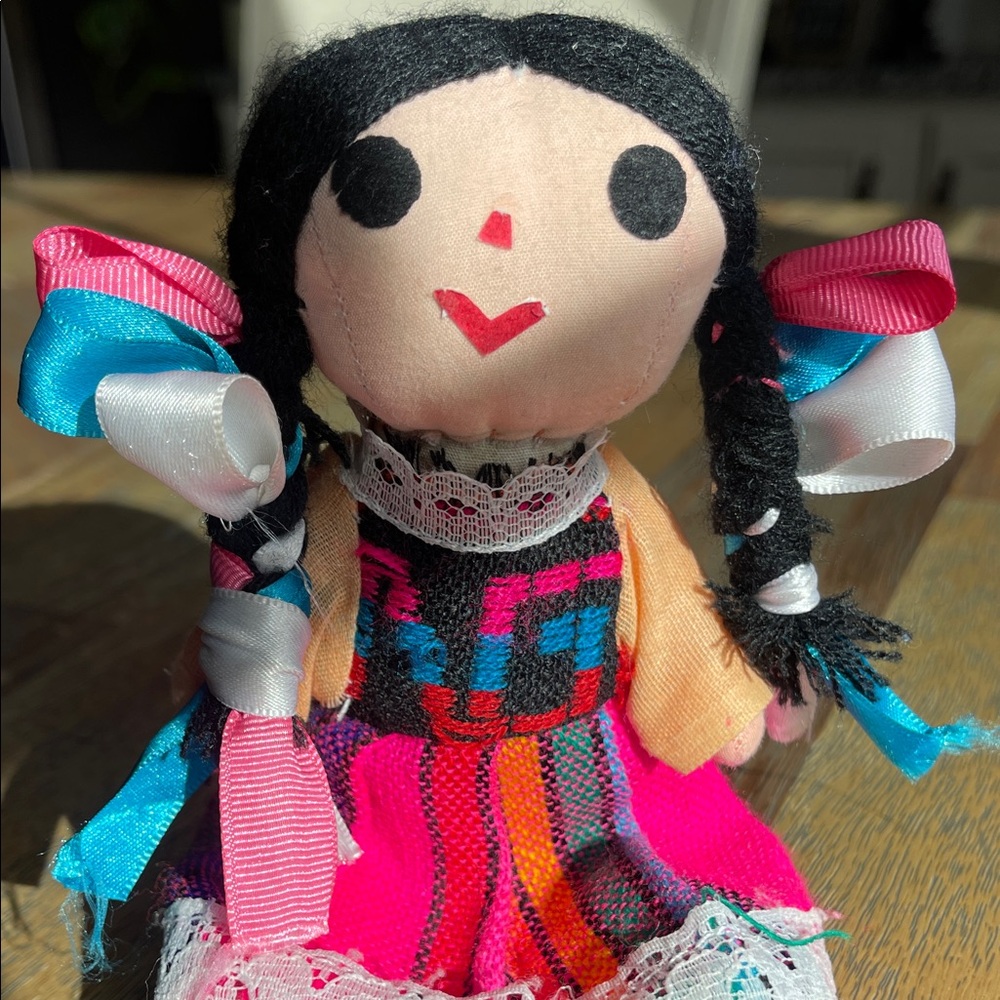3 for $15 - Vibrant Handmade Doll with Braids - Picture 2 of 3